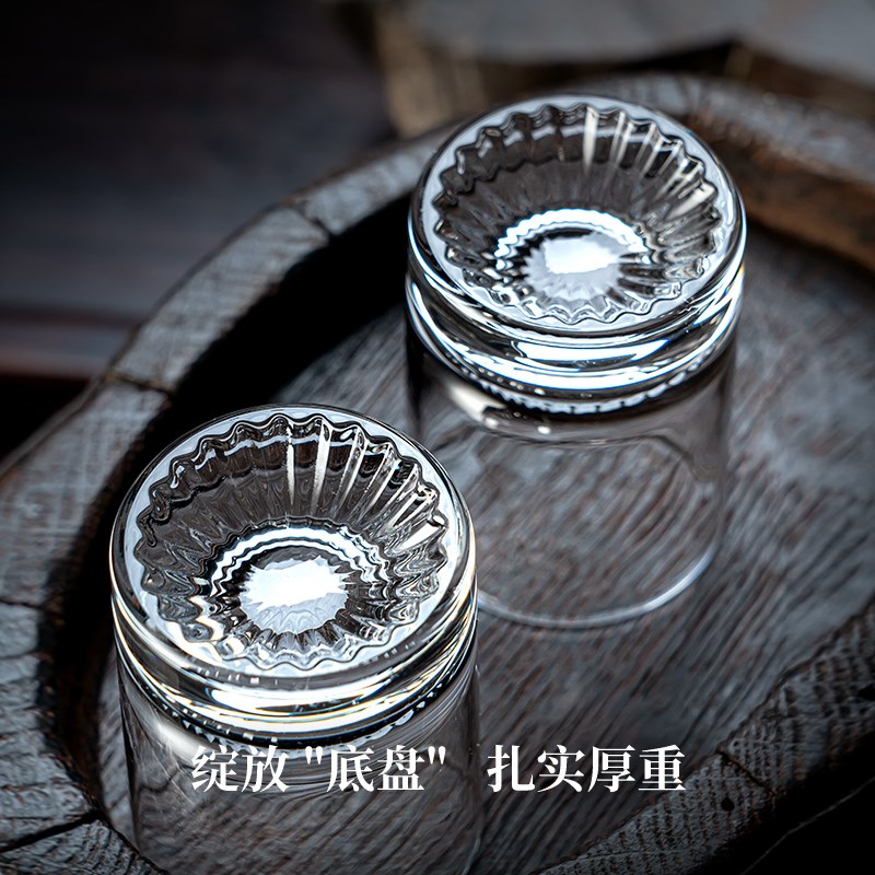 2024新款水晶白酒杯一两小口酒盅个人专用分酒器套装黄酒烧酒酒具