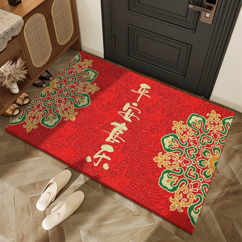 入户门地垫pvc丝圈家用玄关地毯门口进门可裁剪防滑出入平安门垫
