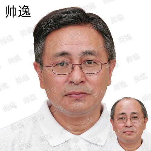 中老年男假发 37分爸爸全真发短发夏假发