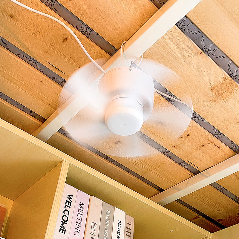 宿舍小吊扇轻音蚊帐内小型灯床上电风扇带充电usb学生风扇铺上下