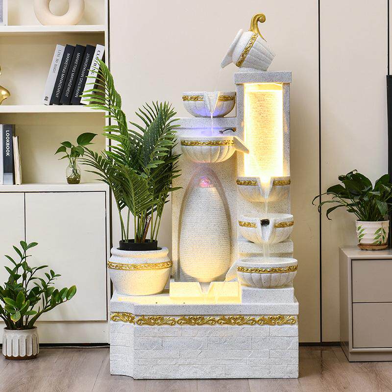 家家水美创意欧式水招财流水落地客厅景观庭院摆件幕墙喷泉鱼池