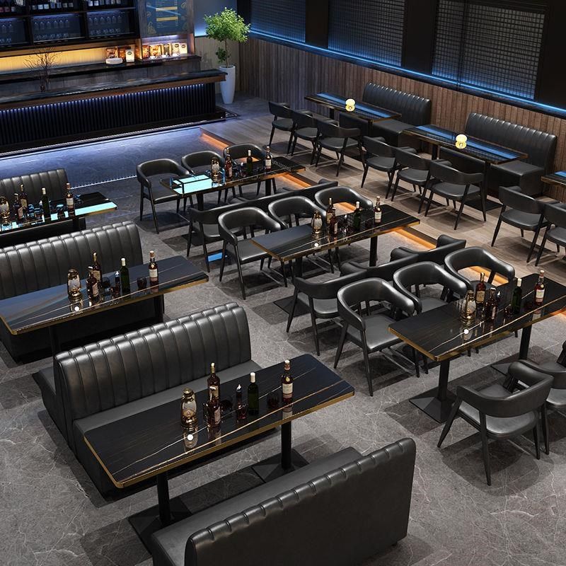 奶茶店沙发桌椅组合西餐厅咖啡馆甜品清酒吧烧烤火锅店双人皮卡座