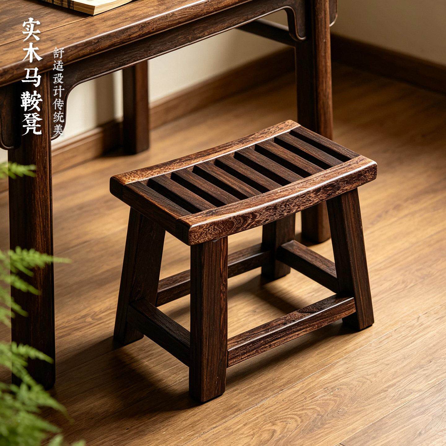 新中式实木马鞍凳门换鞋家DTS-MA00凳口用凳子小小板凳儿童凳矮凳
