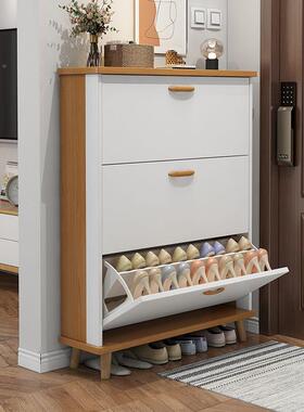 鞋北欧超薄现柜家用门口入户门架厅柜简约代翻ECF斗鞋小户型收纳