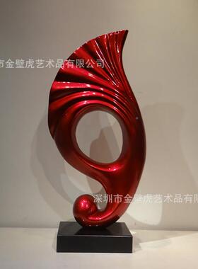 喜庆色雕塑艺BH-F200-术红品板房写字楼装过道接待台台面角几样现