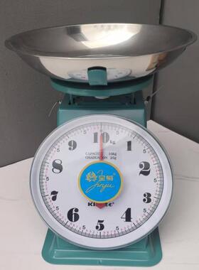 机械弹簧度盘秤公斤圆形台秤家弹老用式秤簧卖菜MG1688-K托盘圆盘