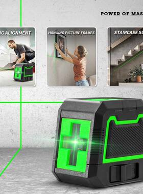YHR投厂家激光水平仪型便携迷你强光细小线光自动打线2线绿线仪