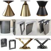 不锈岩钢餐桌腿支架长桌脚岛台013脚架子奢石大石理桌架桌子腿底