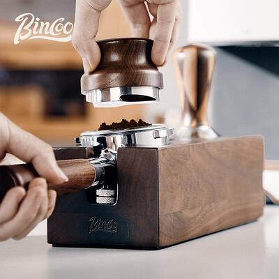 Binco咖啡压粉座胡压桃木压座布粉神器粉器咖啡手柄o填支OJY架压
