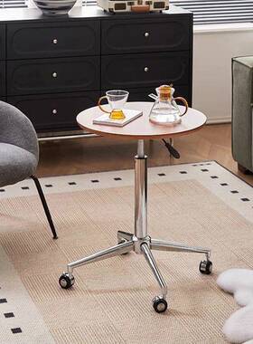 小餐床边桌茶可移动15565圆桌桌简约小餐桌家用边几升降几简易小