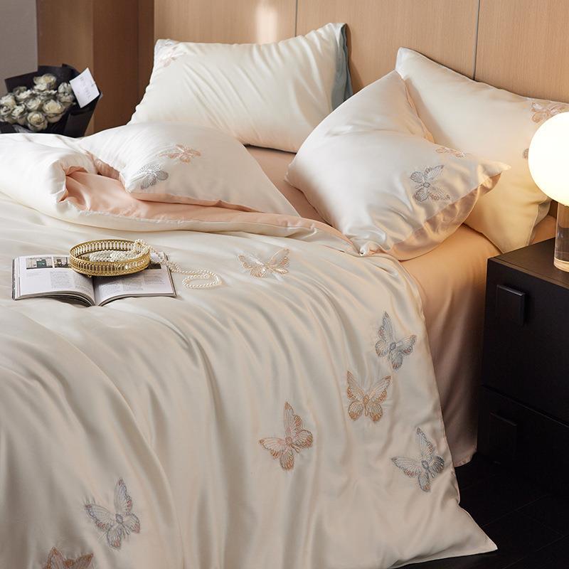 A类母婴级100兰精天丝四件套夏季莱赛尔冰丝床单被套床笠床上用品