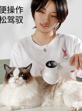 新品猫咪狗狗吹干梳 拉毛梳子二合一拉毛吹风梳LED显示宠物专用