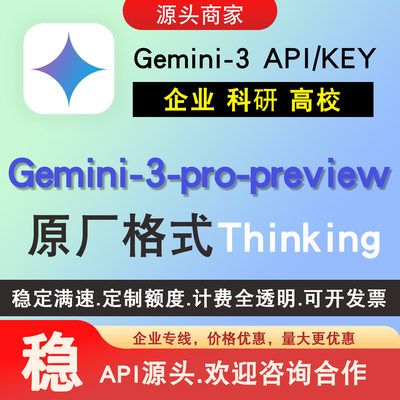 gemini-3-pro-previewapi key 企业跑数据开发票官方原厂格式中转