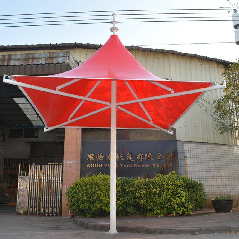 膜结构停车棚汽车棚广场休闲遮阳雨棚凉亭户外拉膜伞广场景观伞