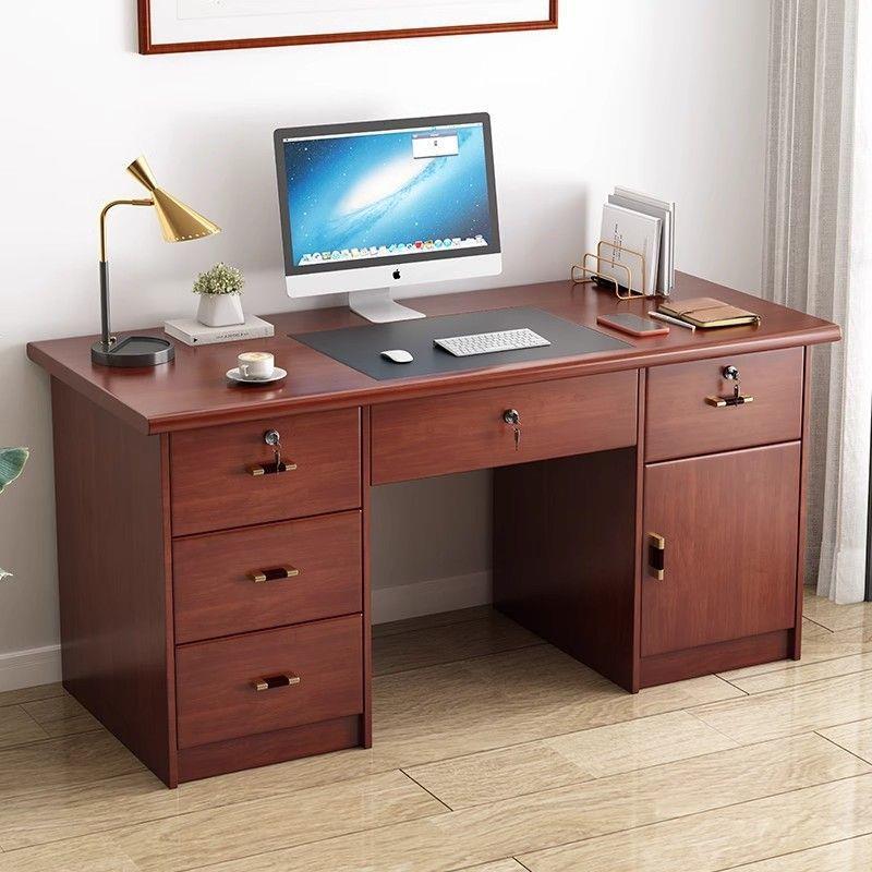 单人办公室职员财务桌子家用办公桌简约卧室台式电脑工作台写字桌