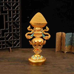 藏式八吉祥摆件八瑞物摆件复古合金家用摩尼宝吉祥八宝摆件