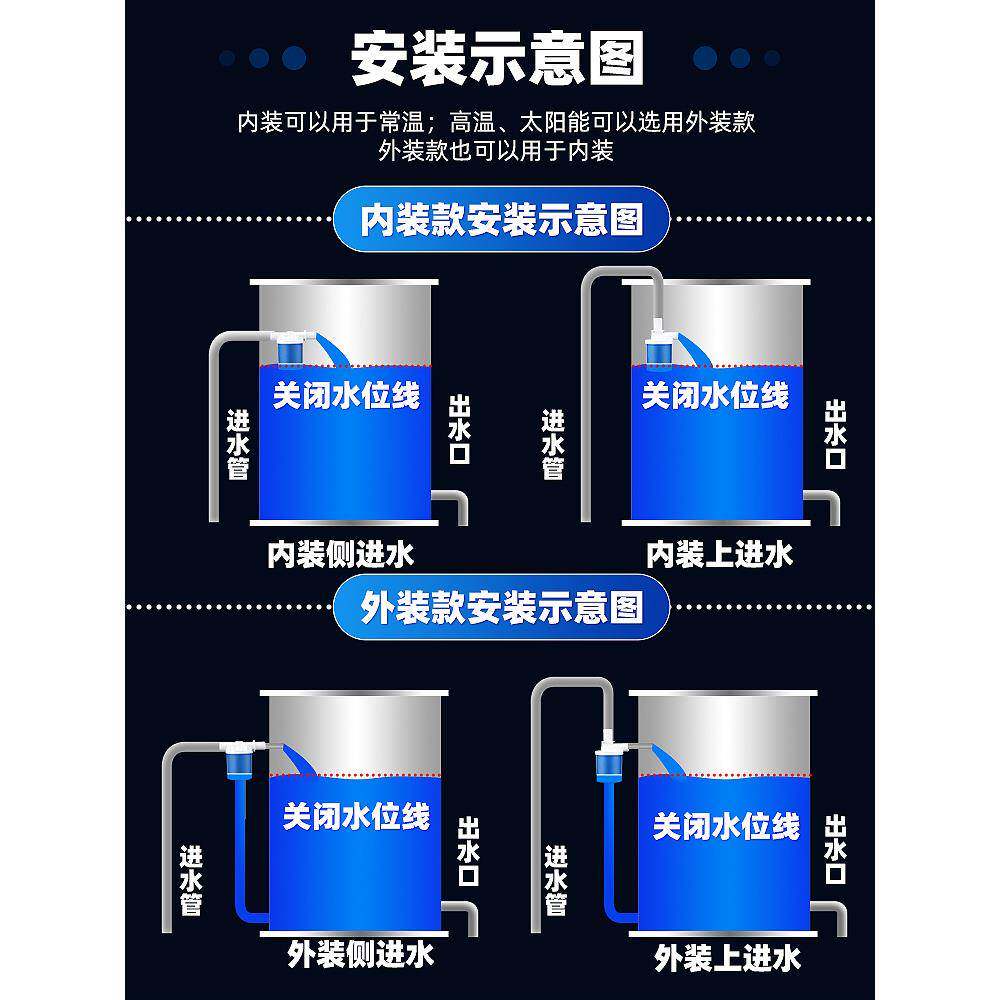 球阀自动水位水控制器水满自停阀611水箱浮球阀开关浮止塔太阳能