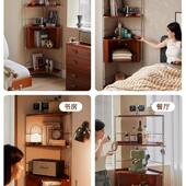 中古实木转置物架不钢能三角展示柜客锈厅角多功墙504角卧室收纳