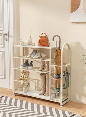 奶油风多层家门口鞋用架78043带伞架体入一2户门205新款爆款铁艺