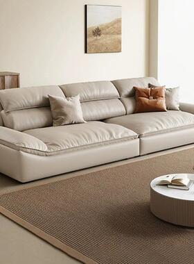 帆船沙发沙奶油轻奢沙发风床两用发JJH客厅黑色麂皮绒布直排沙发