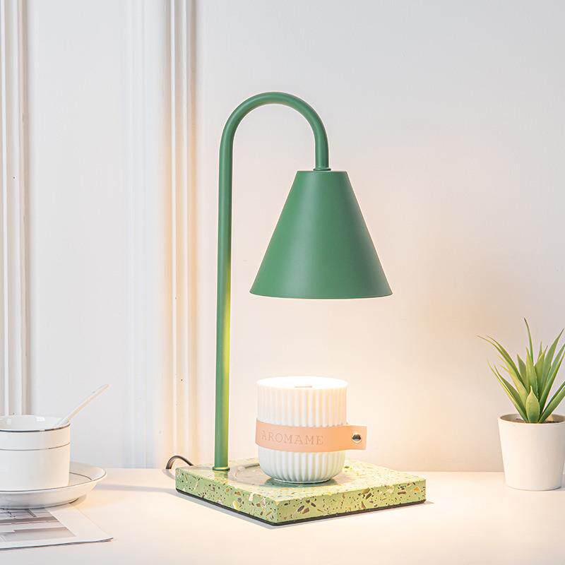 26新灯香薰灯融烛轻奢水磨石香款薰31蜡烛年玻璃融蜡灯创意小夜灯