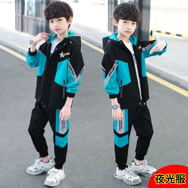 童装男童秋装套装2021年新款8儿童9网红10春秋12岁男孩运动13潮装