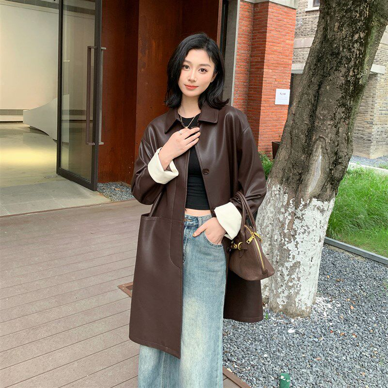 2025年新款皮衣外套春秋季女皮衣