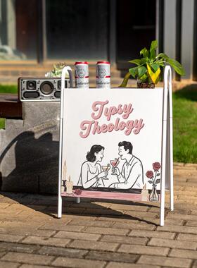 户外告展示架抗风门口落地招775广牌立式可移g动双面loo金属展示