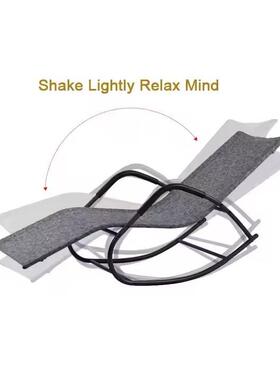 迈越休院闲户休闲摇沙滩椅躺椅特斯林91715庭家具躺椅外KD拆装泳