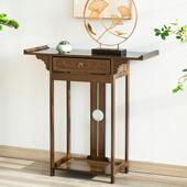 玄关客落地极简轻奢架门 G11子台新中式 花架置物架阳台式 端景花HT