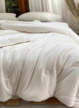 A类高端全棉面双被针织抗菌大豆纤维被春秋被保暖冬被双2020M920