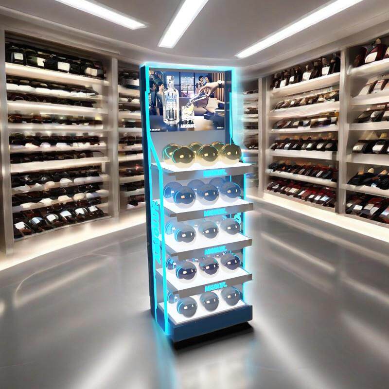 现代木萄质纳落地式红酒示柜展酒架酒104吧家用多层葡酒收架陈列