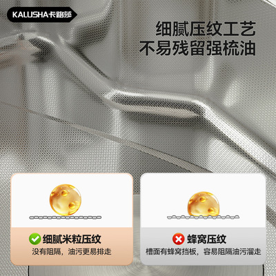 SUS304水槽不锈钢压纹全套加厚安装大单槽厨房洗碗槽家用洗菜盆