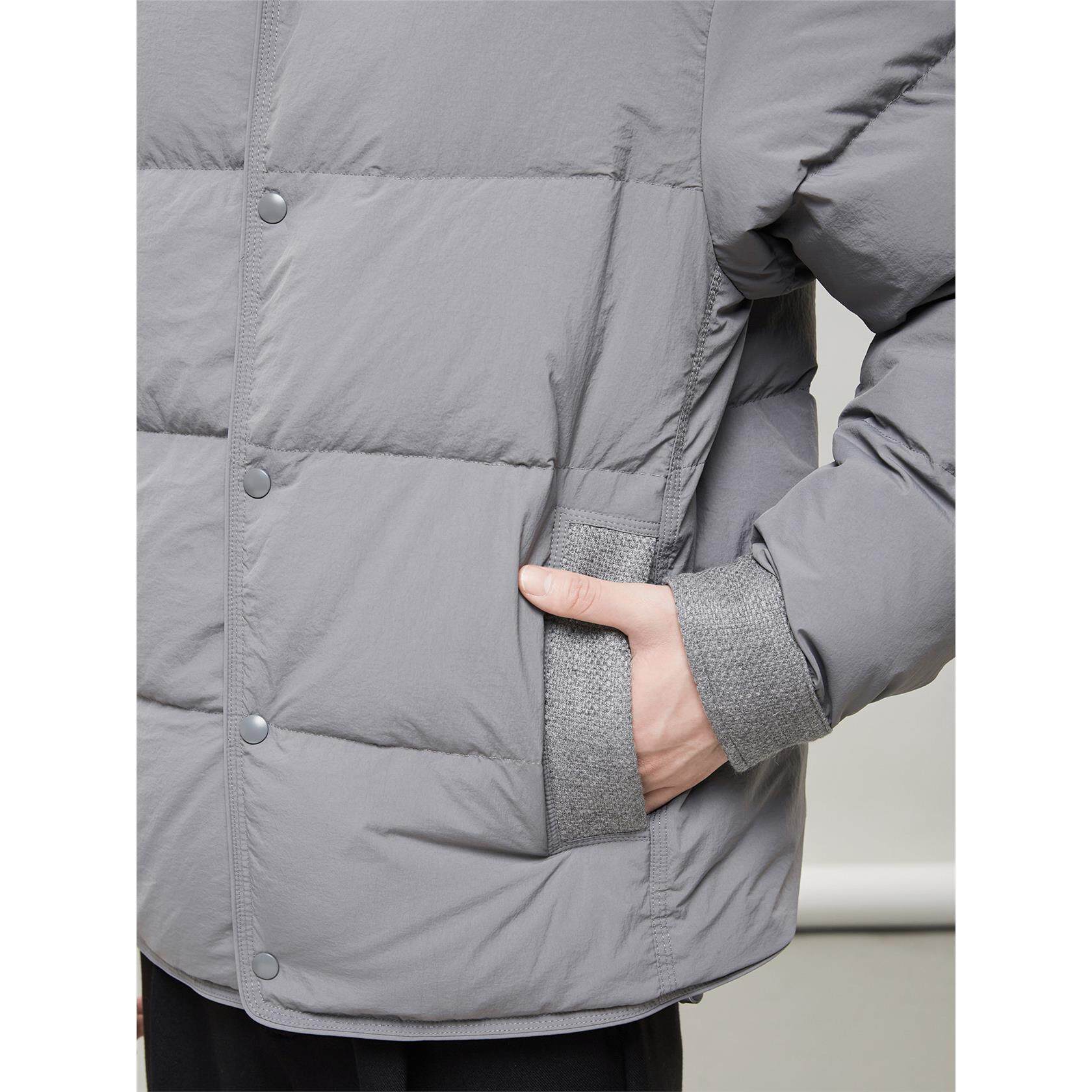 短款夹克羽绒服男冬季2025新款高级感假两件加厚保暖翻领男装外套