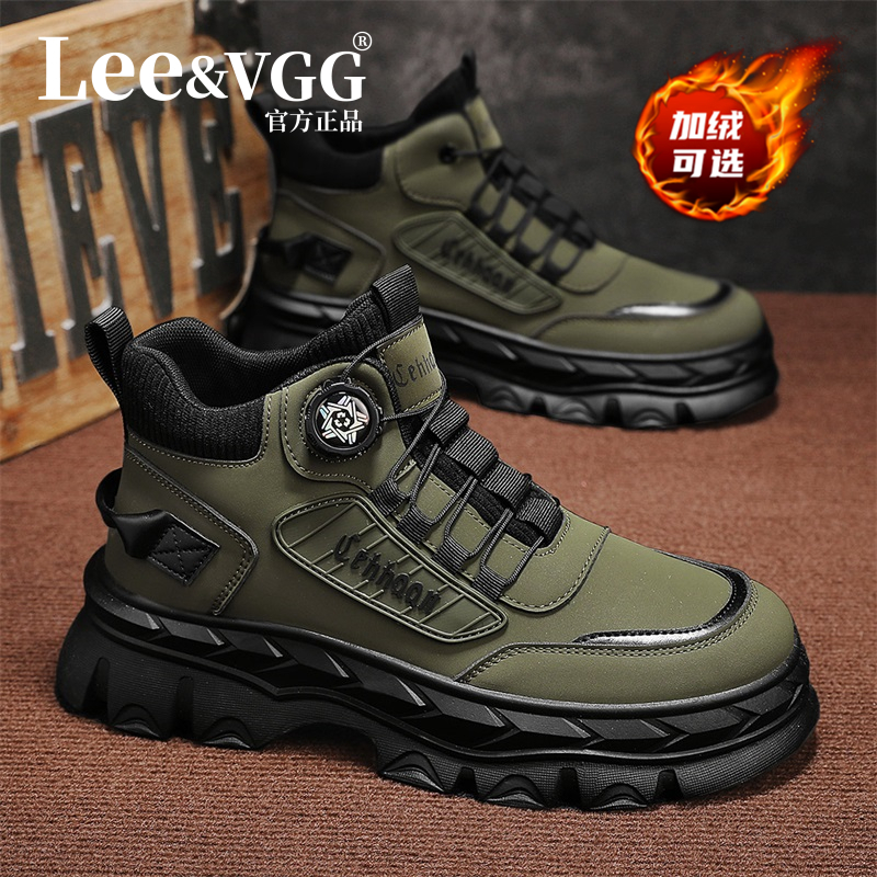 Lee&vgg马丁靴男鞋高帮休