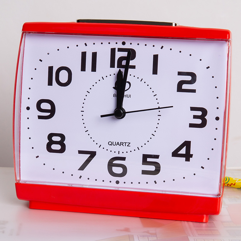 闹钟学生用老人专用大字静音夜灯床头卧室桌面小时钟简约夜光钟表