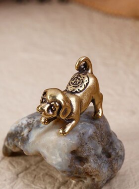 黄铜十二生肖马牛虎鸡属相汽车钥匙扣挂件吊坠五帝钱饰品挂绳随身