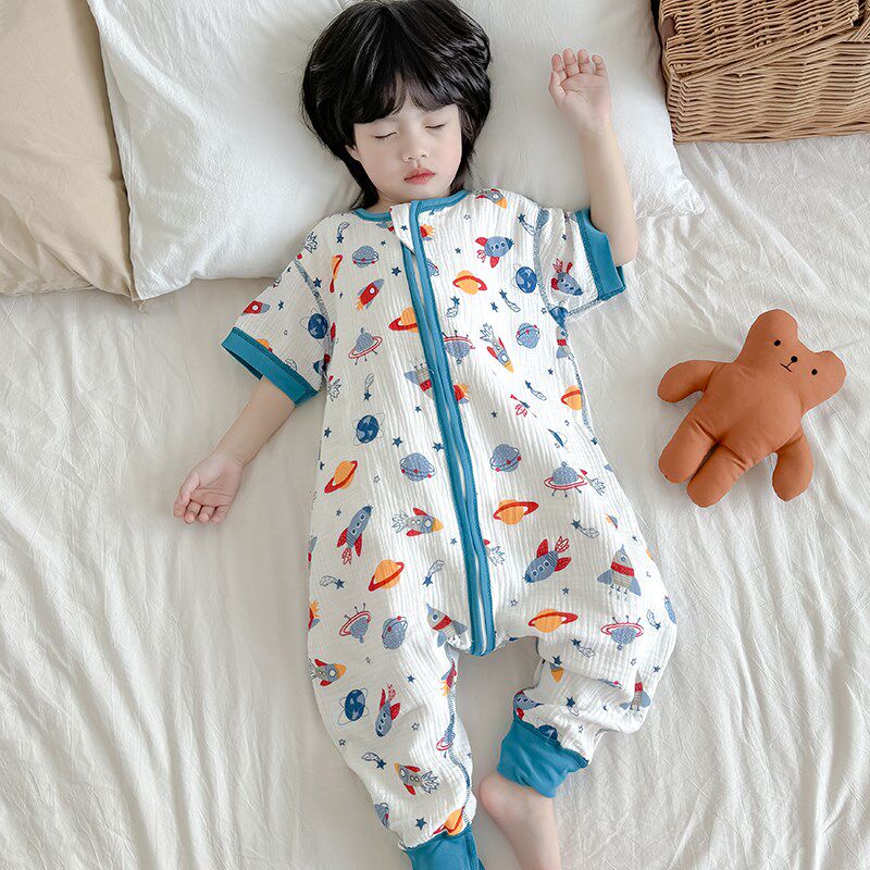 婴儿睡袋夏季儿童薄款短袖纱布空调防踢被夏天男童女宝宝连体睡衣,婴童用品,睡袋/防踢被,淘宝优惠券,粉丝福利购,淘宝优惠卷