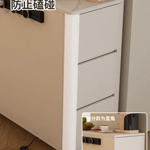 全实木单独岛台柜厨房料理台可移动中岛台靠墙柜餐桌导台岩板倒台