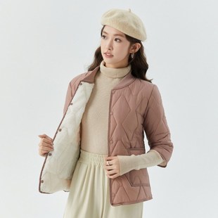 秋冬保暖七分短袖棉衣中袖内胆女款中老年妈妈外套棉服加绒上衣