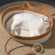 猫窝四季 宠物床 通用粗麻藤编夏天编织猫咪用品可拆洗垫子狗窝夏季