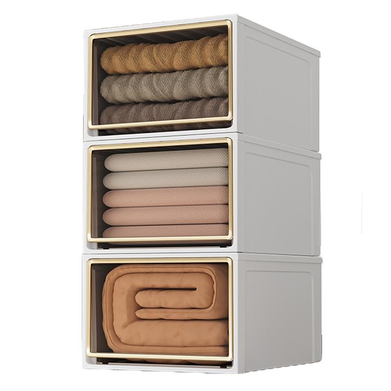 收纳箱抽屉式家用衣柜收纳盒透明塑料大容量衣服衣物储物盒整理箱