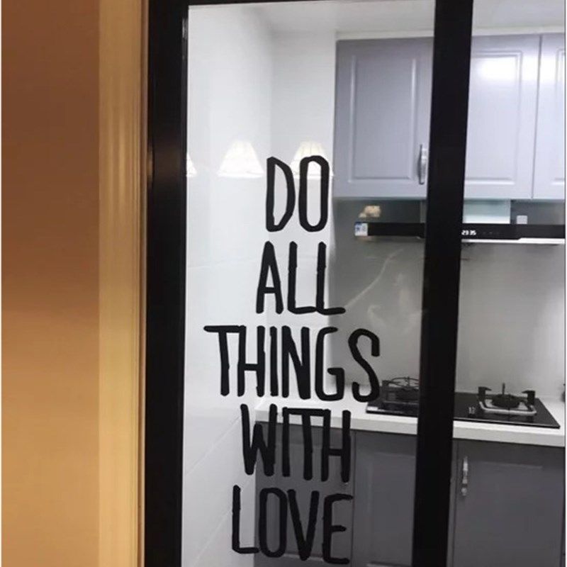 简约英文墙贴纸咖啡餐厅服装店铺玻璃贴办公室卧室创意背景墙装饰,家居饰品,软装墙贴,淘宝优惠券,粉丝福利购,淘宝优惠卷