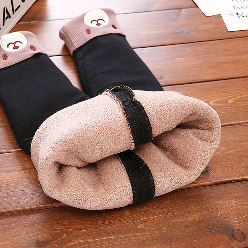 女童加绒加厚打底裤2021新款秋冬装外穿女宝宝儿童洋气保暖棉裤子