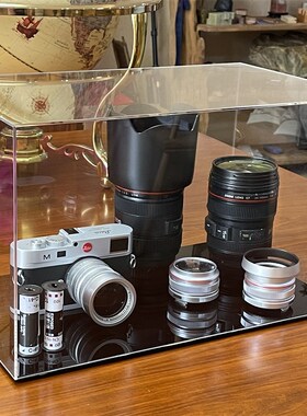 相机模型摄影道具亚克力保护罩套装样板间书房桌面书架摆件饰品