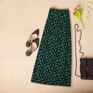 碎花半身裙夏2024新款中长款百搭高腰大码女气质雪纺显瘦a字长裙