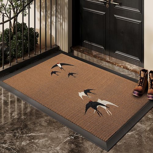 中古风入户门地垫弹力丝玄关大门口进门防滑脚垫耐磨耐脏除尘地毯
