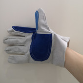 手心加皮单层加厚帆布工作手套耐磨机械厂家劳动防护劳保用品批