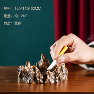 朱炳仁铜 千里江山烟灰缸工艺品实用创意艺术礼品客厅办公桌摆件