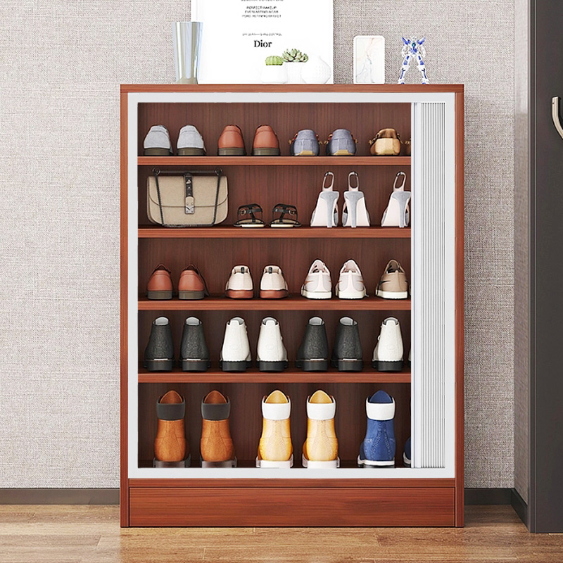 置物架杂物柜类遮挡帘免打孔鞋柜门隐形推拉?具车门简易伸缩遮丑